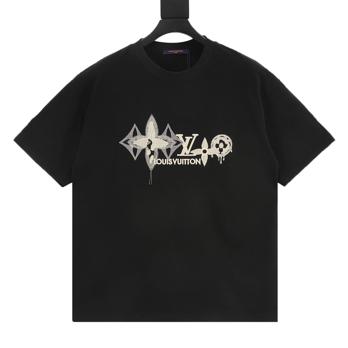 Louis Vuitton Monogram Logo Embroidered T-Shirt front view