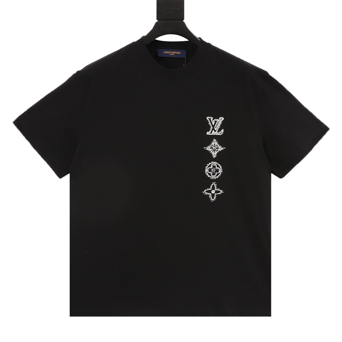 Louis Vuitton Three-Flower Sketch Embroidered T-Shirt front view