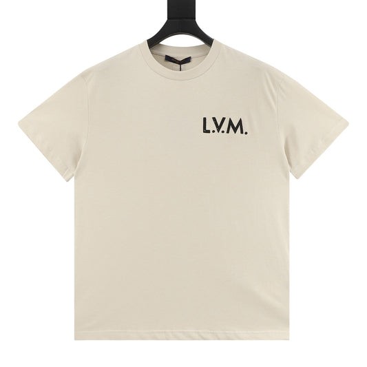 Louis Vuitton L.V.M. Embroidered Cotton T-Shirt - Ivory front view