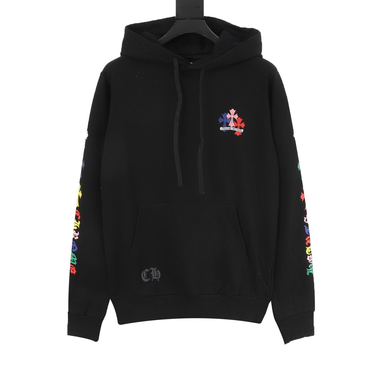 Chrome Hearts Multicolor Cross Print Hoodie front view