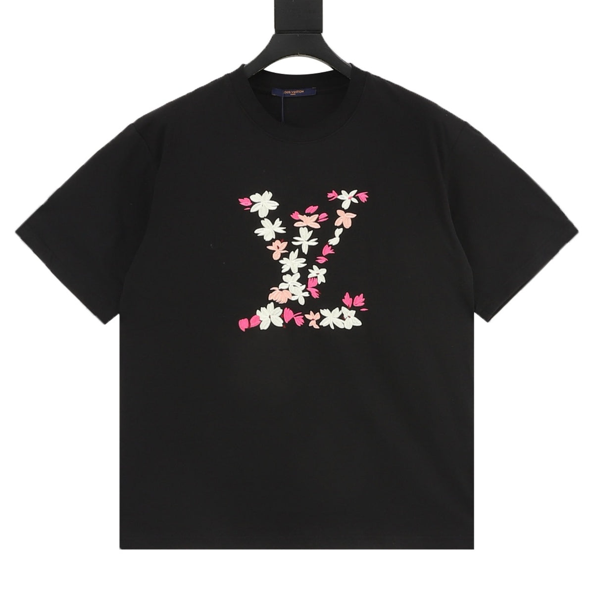Louis Vuitton Cherry Blossom Logo Embroidered T-Shirt front view