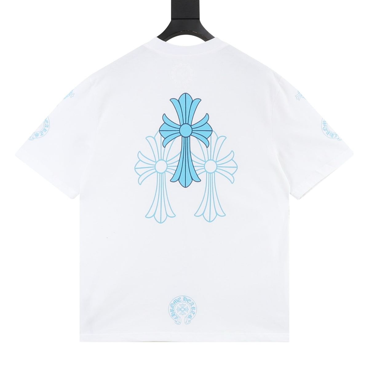 Chrome Hearts Blue Cross Print T-Shirt front view