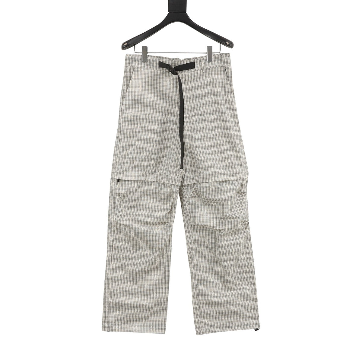 Louis Vuitton Monogram Convertible Check Trousers - Black front view