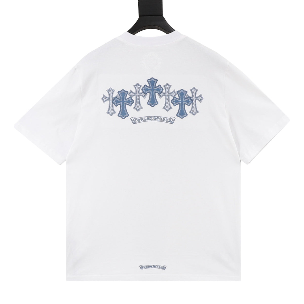 Chrome Hearts Gothic Script Cross Print T-Shirt front view