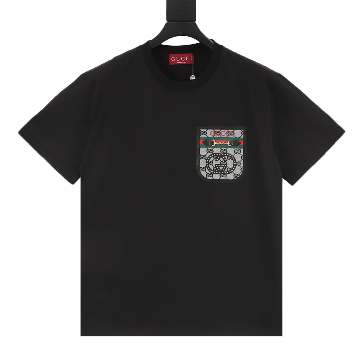 Gucci Horsebit Faux-Pocket T-Shirt front view