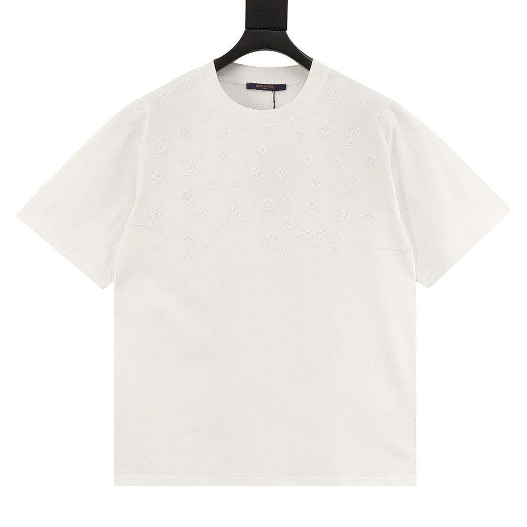 Louis Vuitton Tonal Half-Monogram Embroidered T-Shirt front view