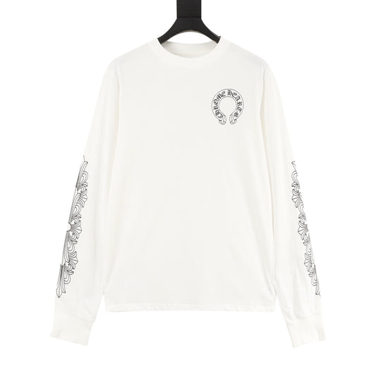 Chrome Hearts Gothic Script Back Print Long-Sleeve T-Shirt front view