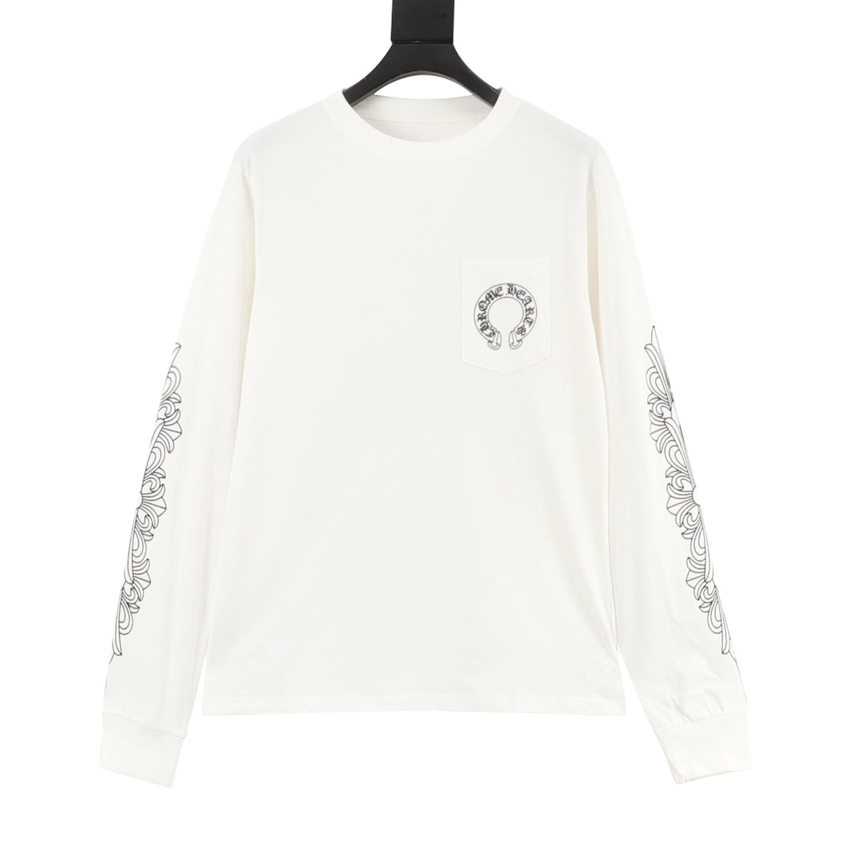 Chrome Hearts Outline Horseshoe Long-Sleeve T-Shirt front view
