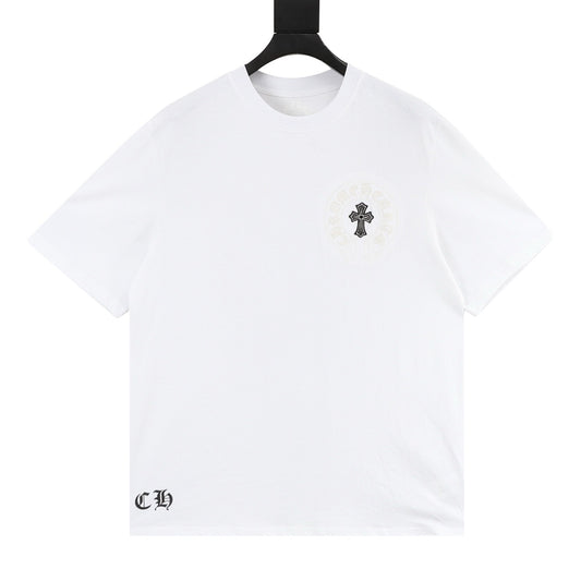 Chrome Hearts Gothic Script Cross T-Shirt front view