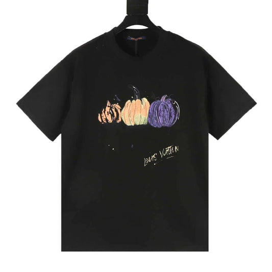 Louis Vuitton Hand-Drawn Pumpkin Print T-Shirt front view