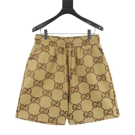 Gucci All-Over Oversized Double G Shorts front view