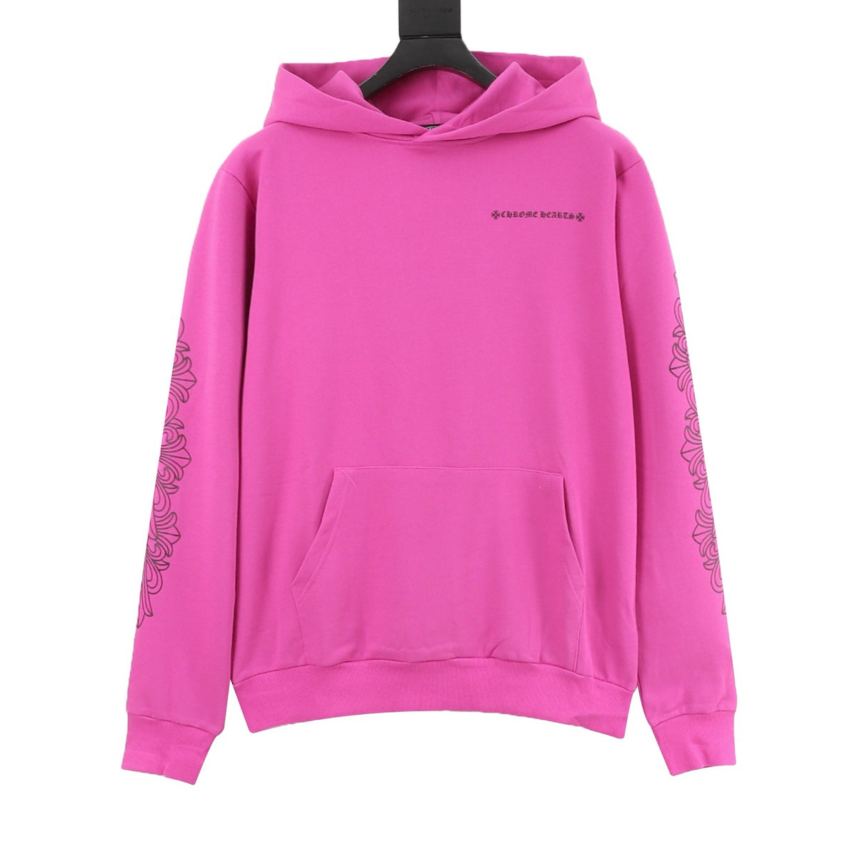 Chrome Hearts Spiderweb and Teeth Graphic Hoodie front view