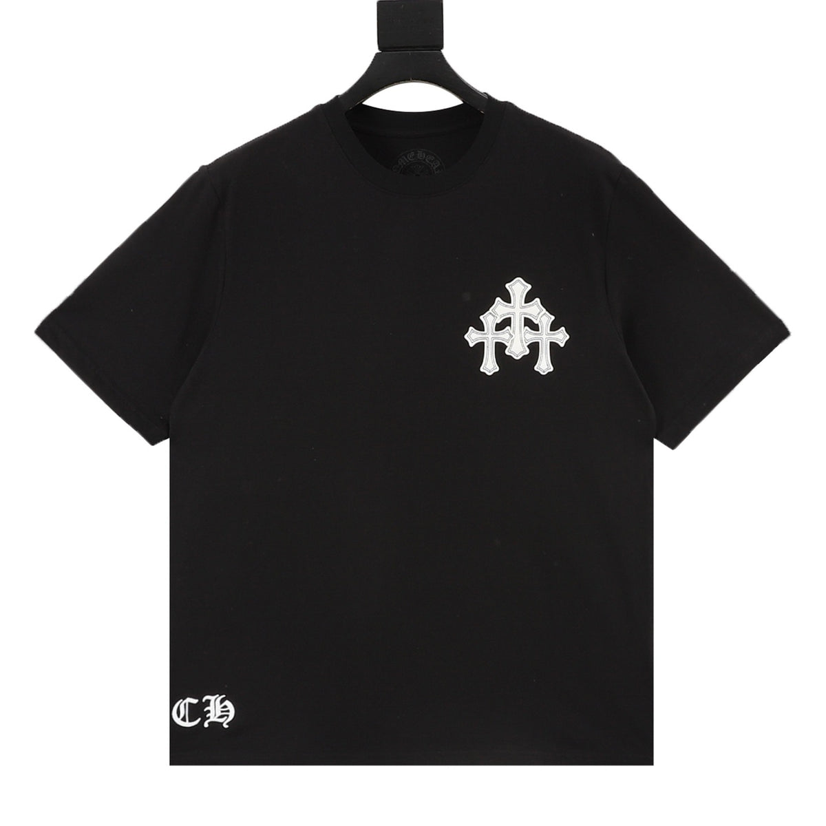 Chrome Hearts Gothic Script Cross Print T-Shirt front view