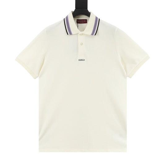 Gucci Minimal Letter Polo Shirt front view