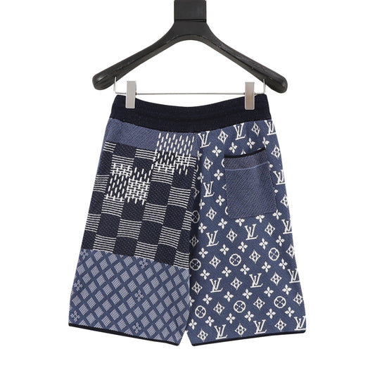 Louis Vuitton Damier Panel Knit Shorts front view