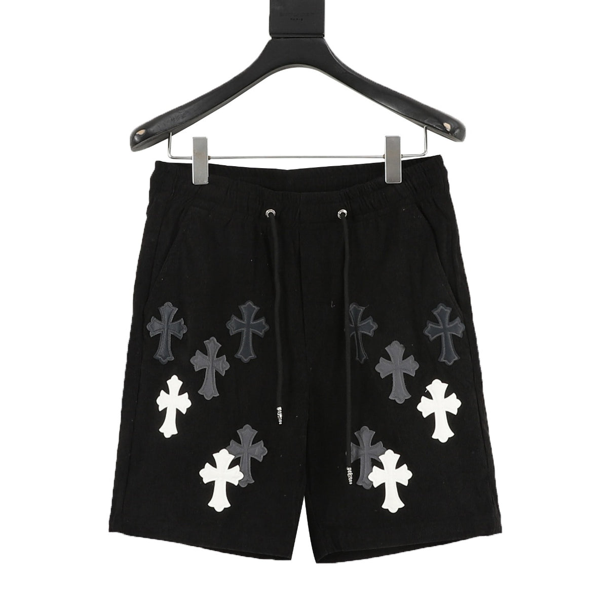 Chrome Hearts Cross Patch Embroidered Shorts front view