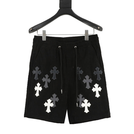 Chrome Hearts Cross Patch Embroidered Shorts front view
