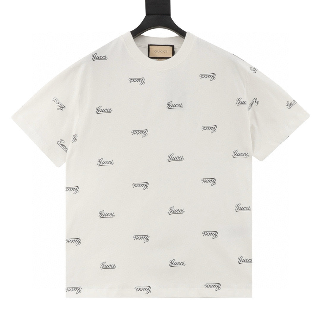 Gucci All-Over Logo Print T-Shirt front view