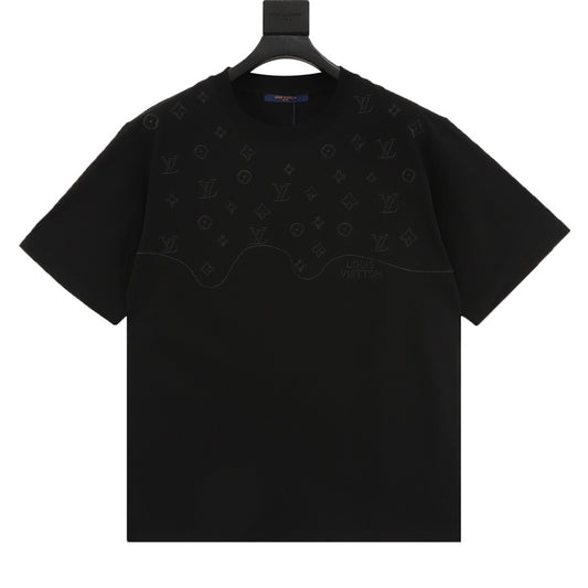Louis Vuitton Tonal Half-Monogram Embroidered T-Shirt front view