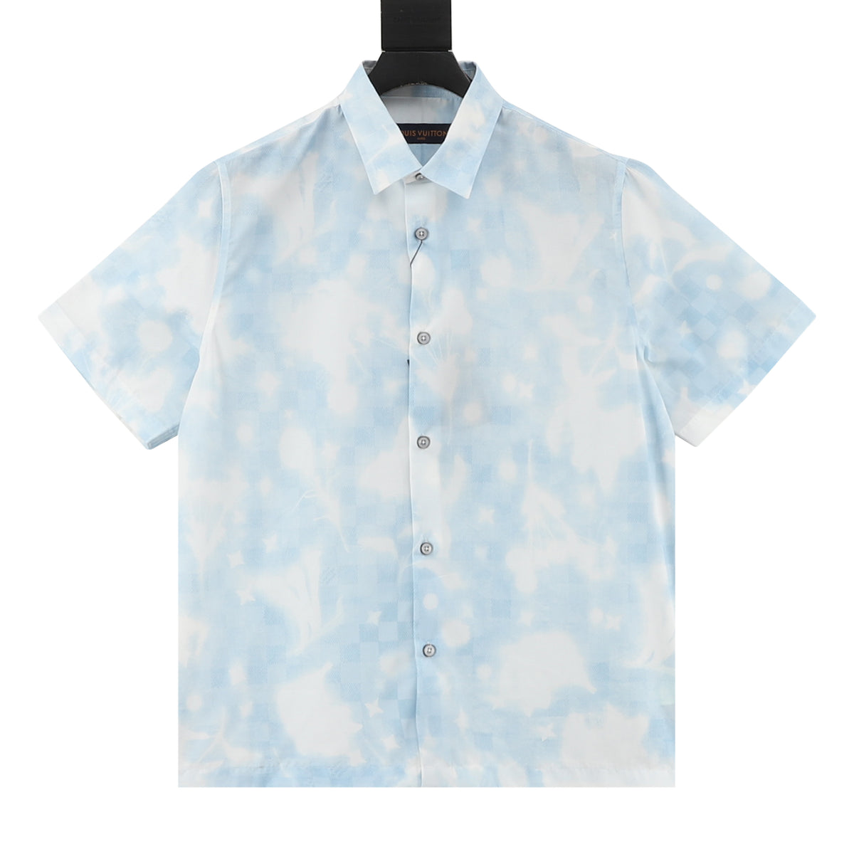 Louis Vuitton Layered Logo Print Short-Sleeve Shirt - White front view