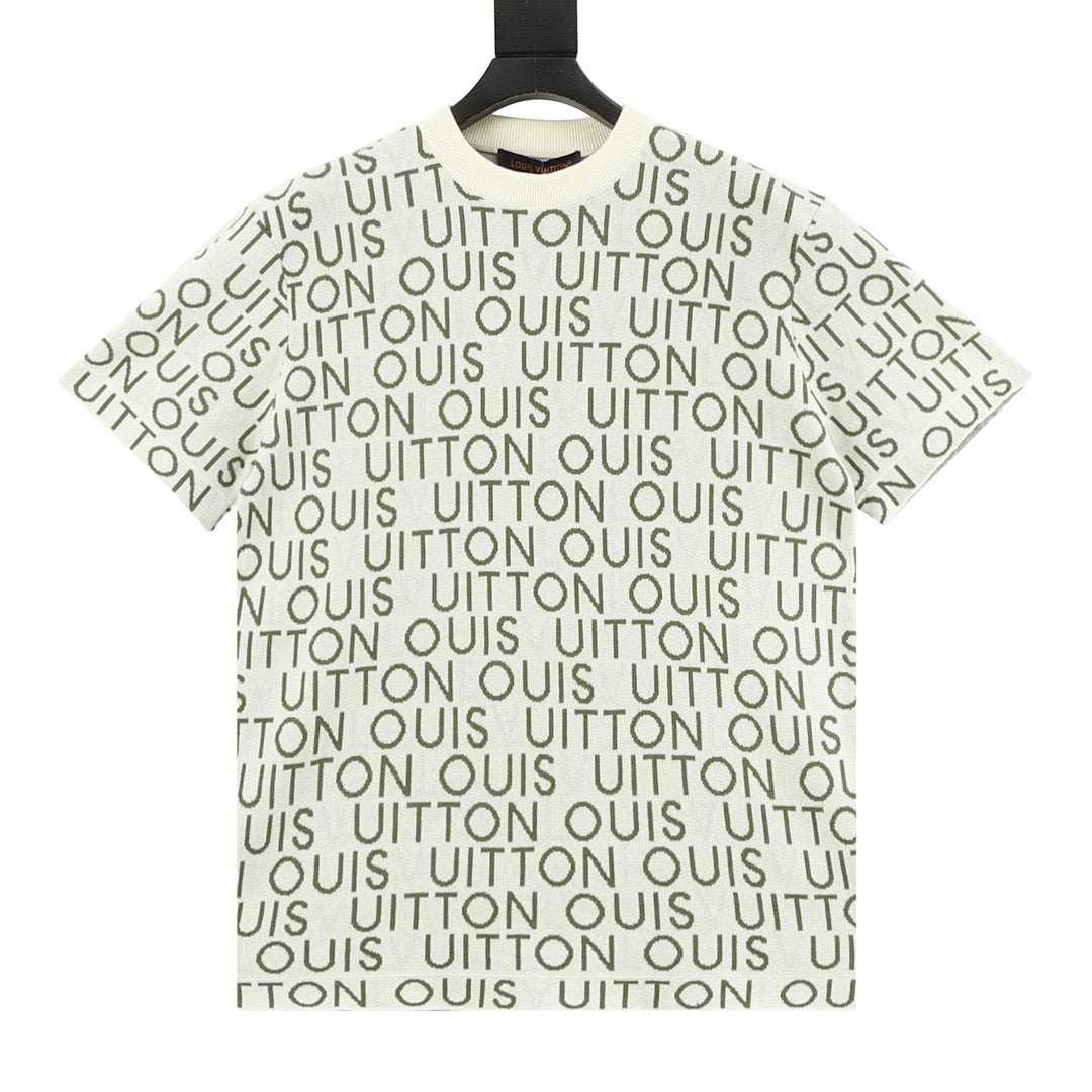Louis Vuitton All-Over Letter Knit T-Shirt front view