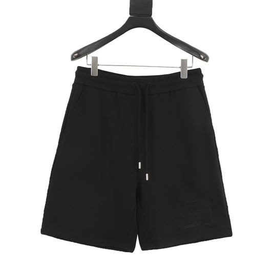 Gucci Hem Plaque Embroidered Shorts front view