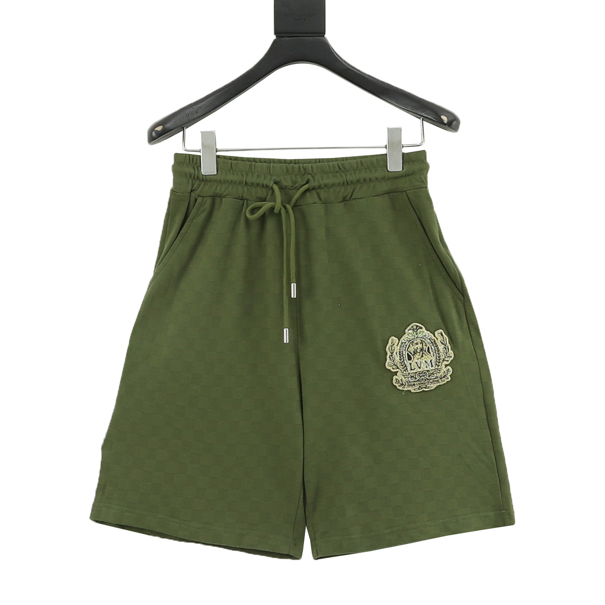 Louis Vuitton Embroidered Badge Damier Shorts front view