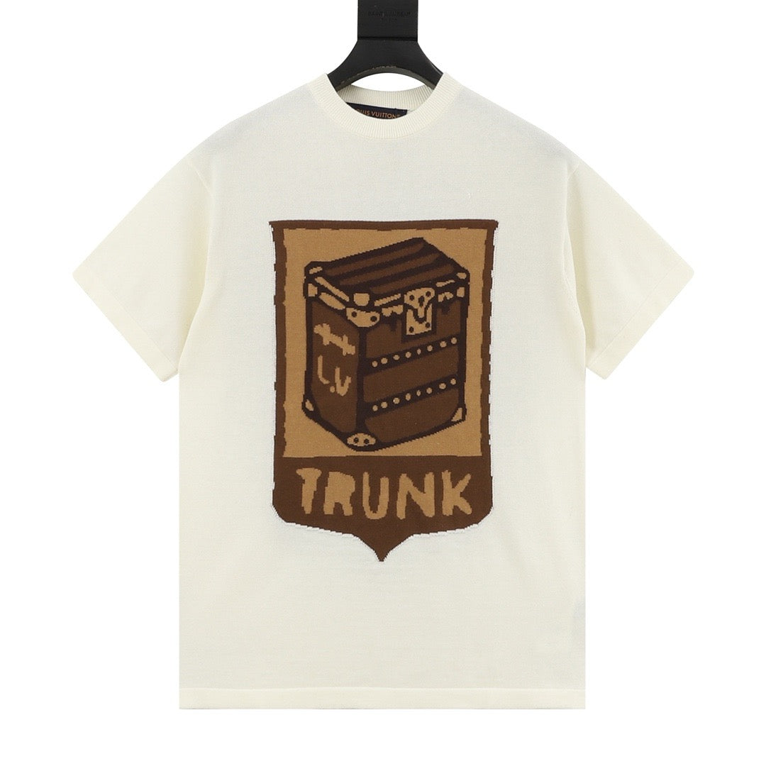 Louis Vuitton Trunk Jacquard Knit T-Shirt front view