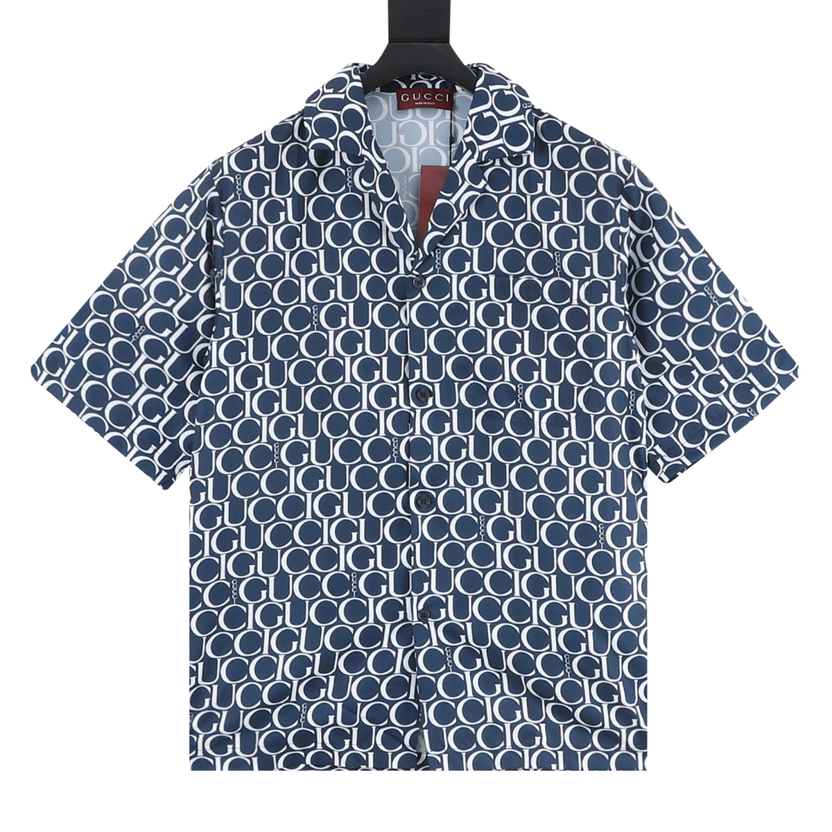 Gucci All-Over Graphic Print Short-Sleeve Shirt front view