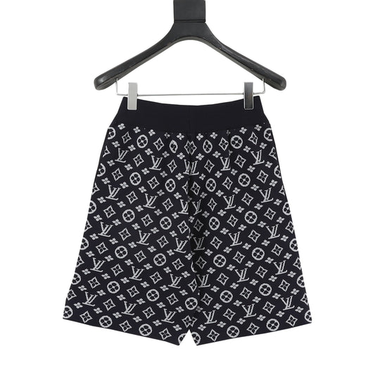 Louis Vuitton All-Over Monogram Jacquard Knit Shorts front view
