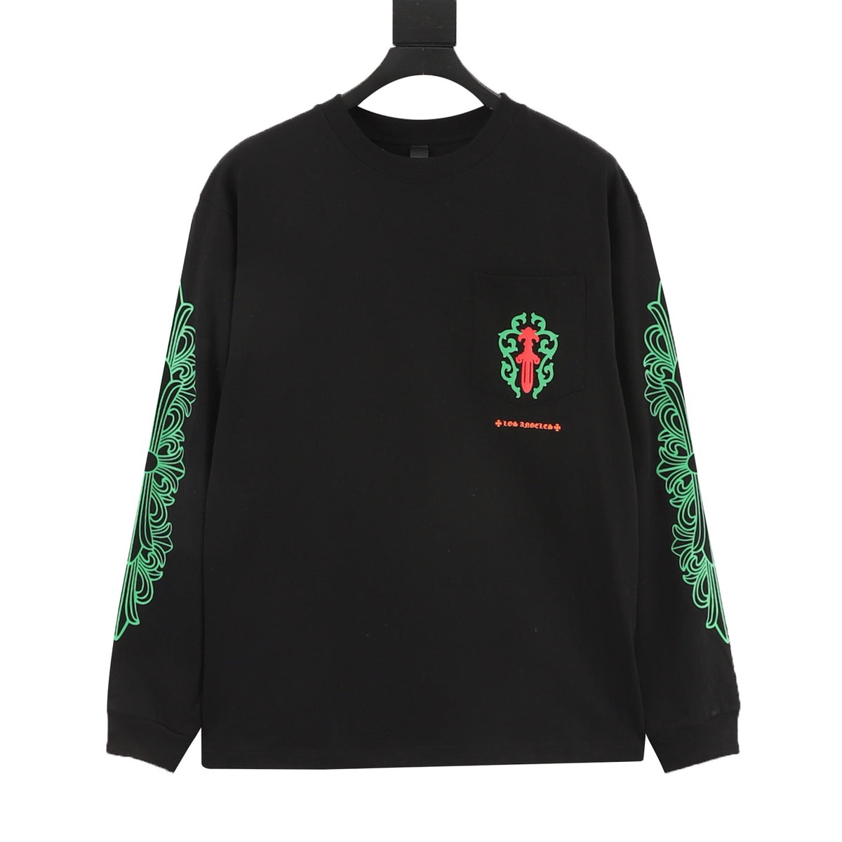 Chrome Hearts Red Dagger Print Long-Sleeve T-Shirt front view