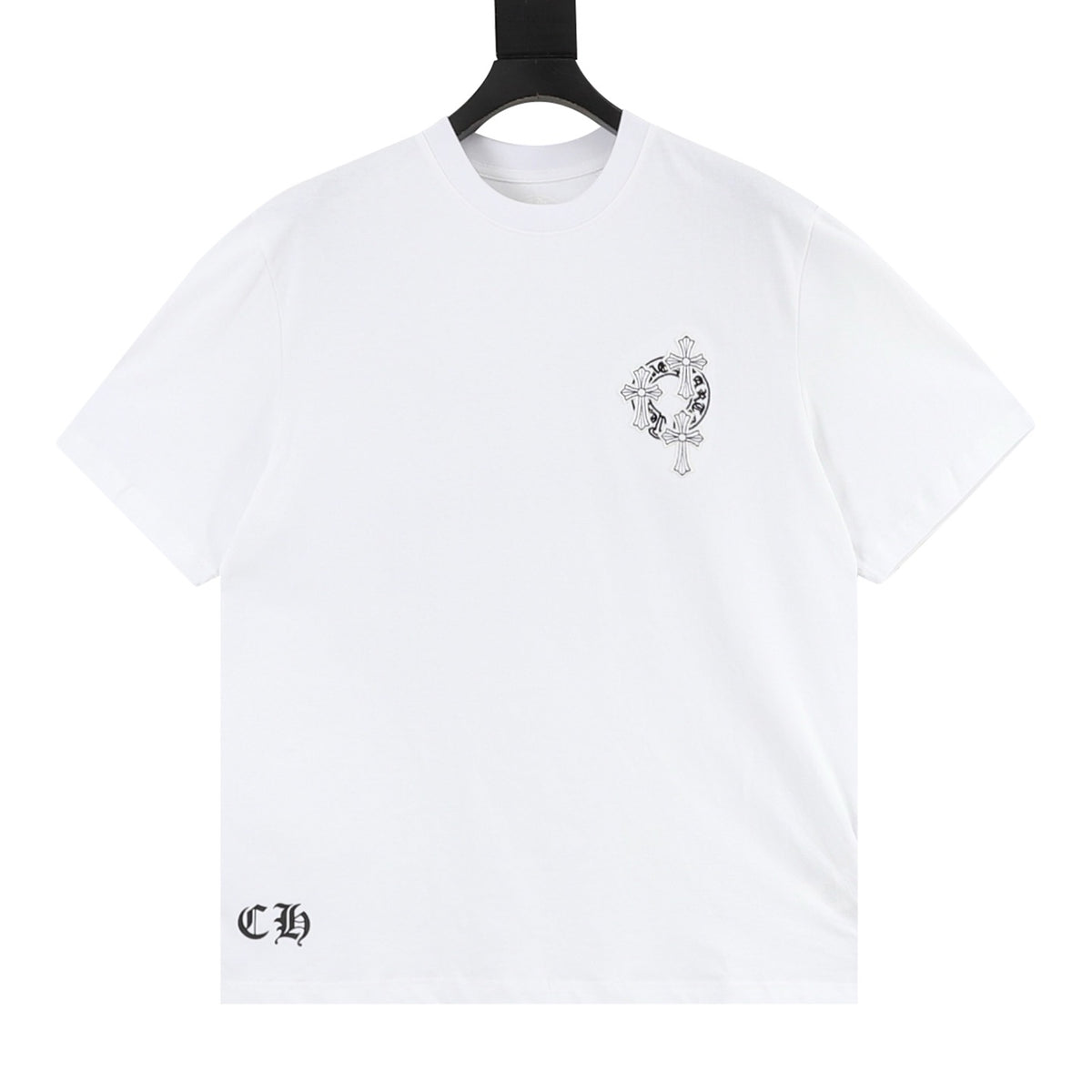 Chrome Hearts Gothic Script Cross T-Shirt front view