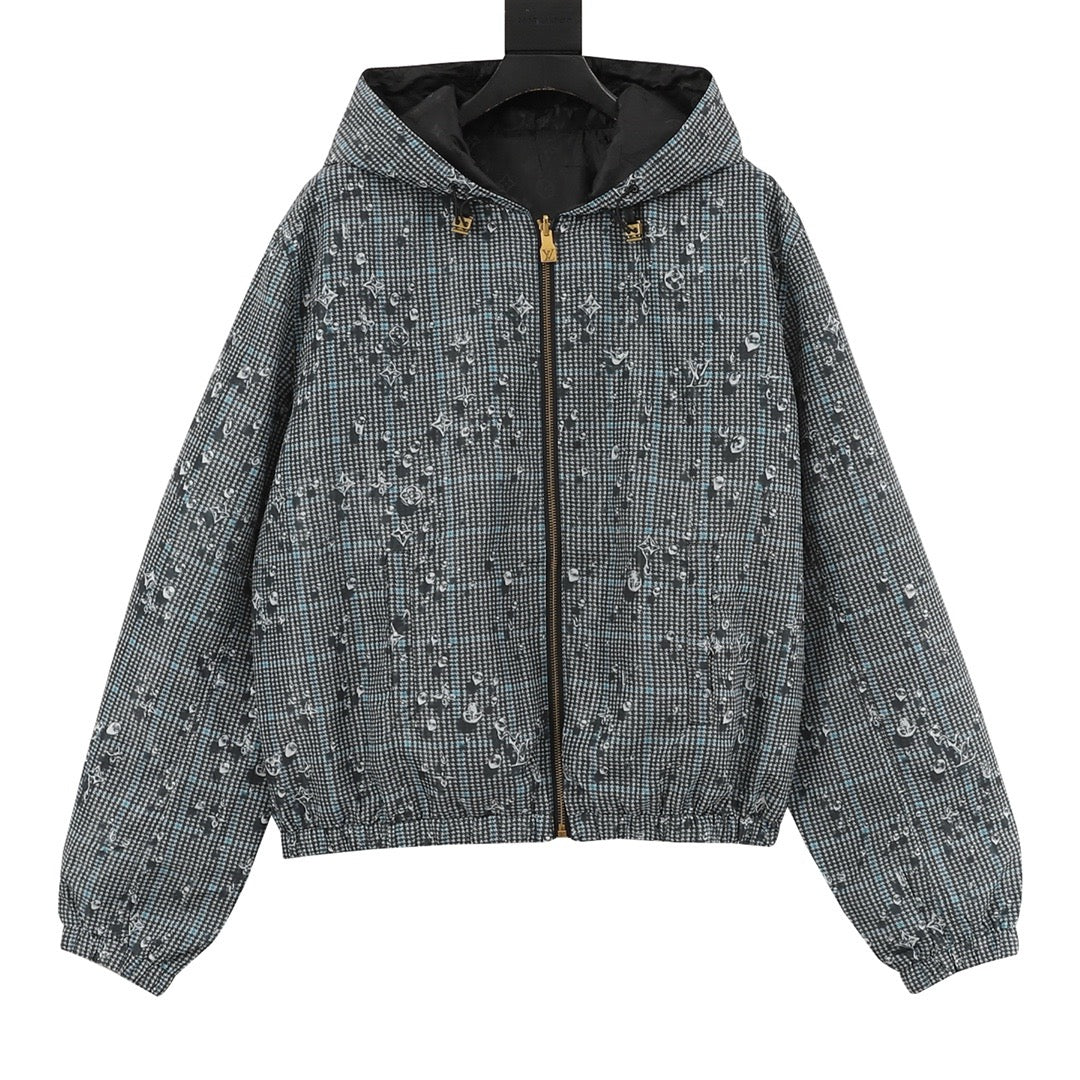 Louis Vuitton Reversible Monogram Hooded Jacket front view