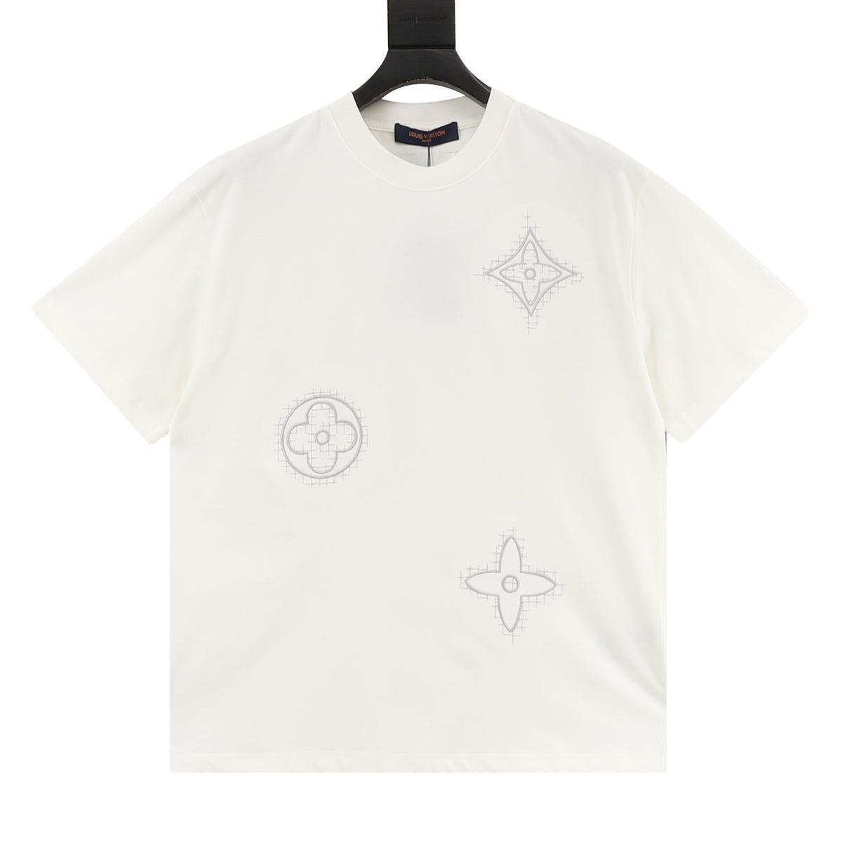 Louis Vuitton Three-Flower Grain Embroidered T-Shirt front view