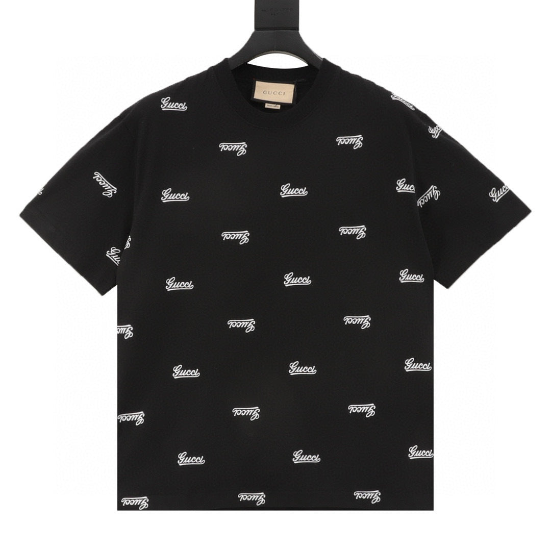 Gucci All-Over Logo Print T-Shirt front view