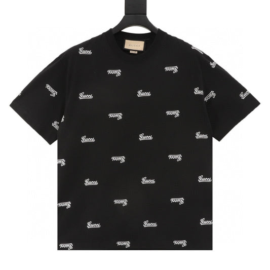 Gucci All-Over Logo Print T-Shirt front view
