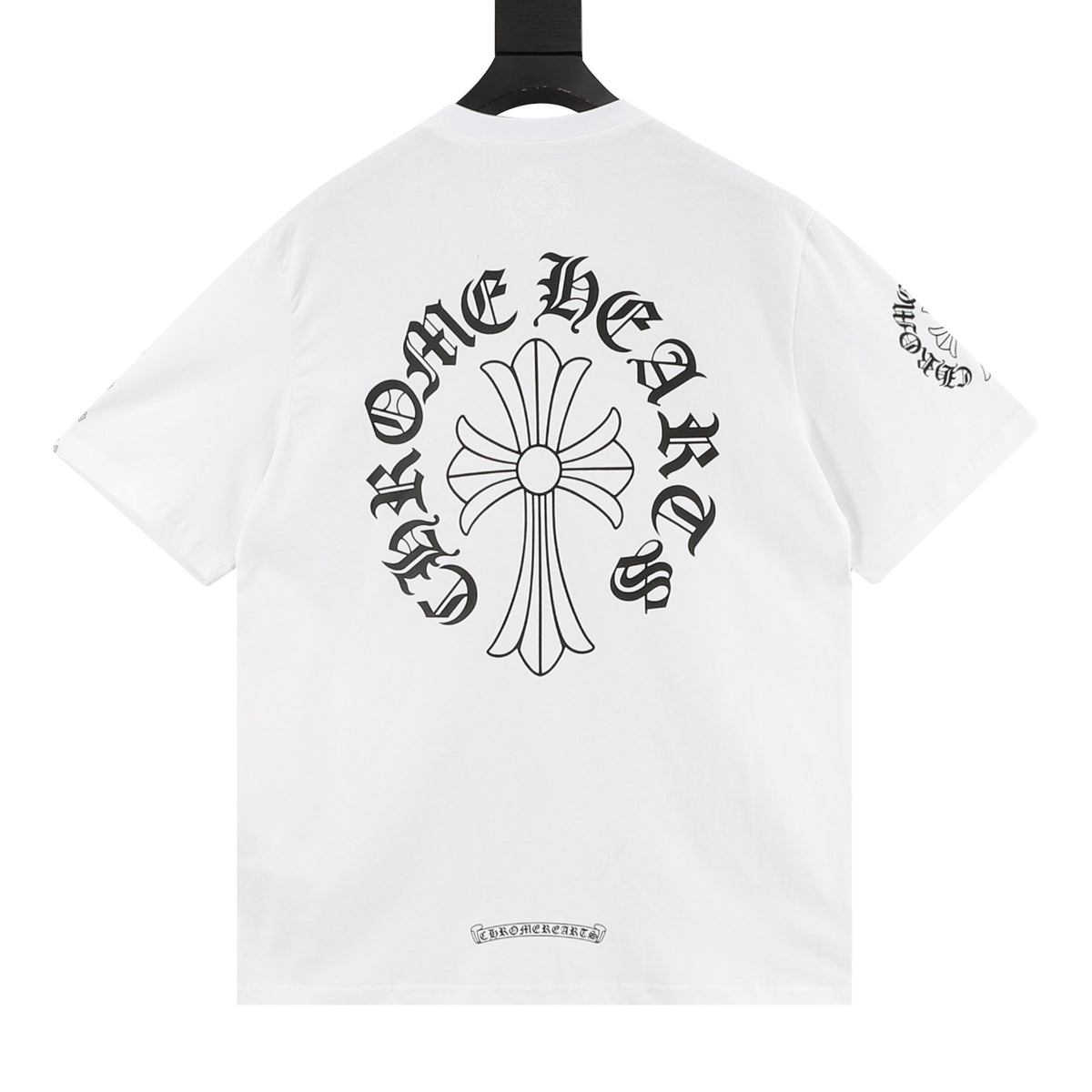 Chrome Hearts Gothic Script Cross Print T-Shirt front view