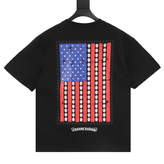 Chrome Hearts American Flag Print T-Shirt front view