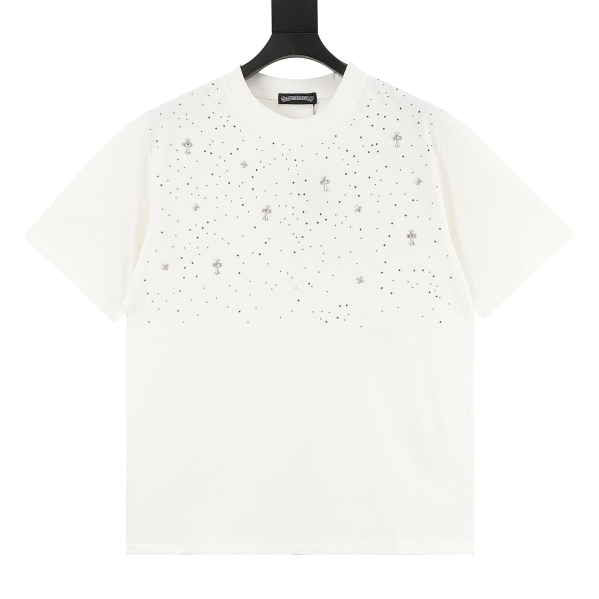 Chrome Hearts Metal Cross Rhinestone T-Shirt front view