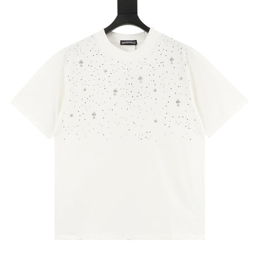 Chrome Hearts Metal Cross Rhinestone T-Shirt front view