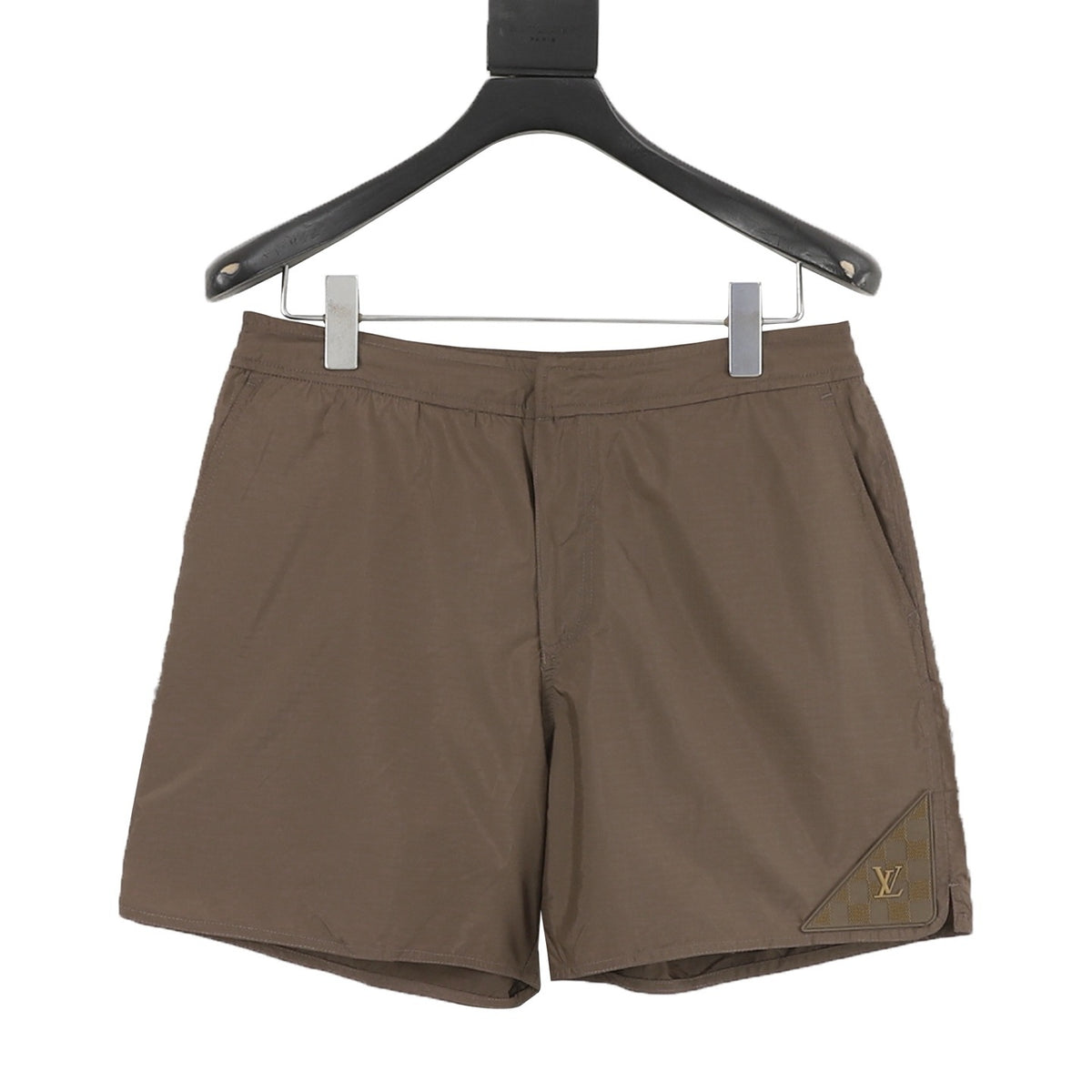 Louis Vuitton Technical-Fabric Swim Shorts - Taupe front view