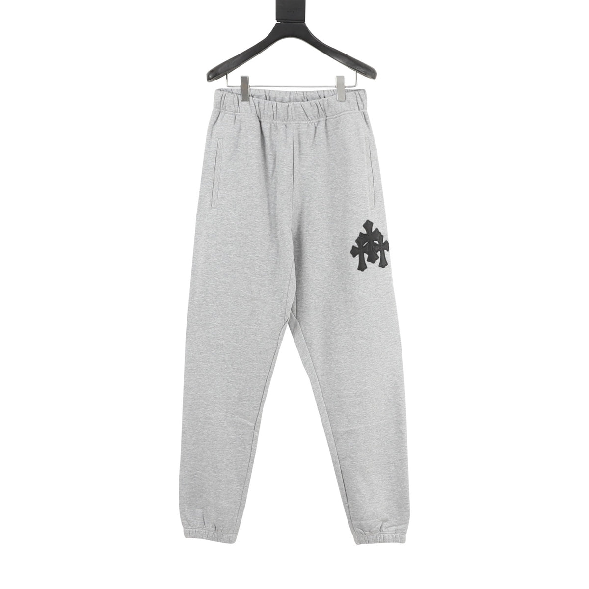 Chrome Hearts Triple Cross Patch Jogger Pants front view
