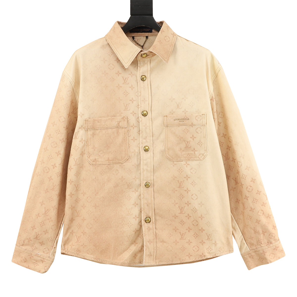 Louis Vuitton Faded Double-Pocket Denim Shirt Jacket - Blue front view