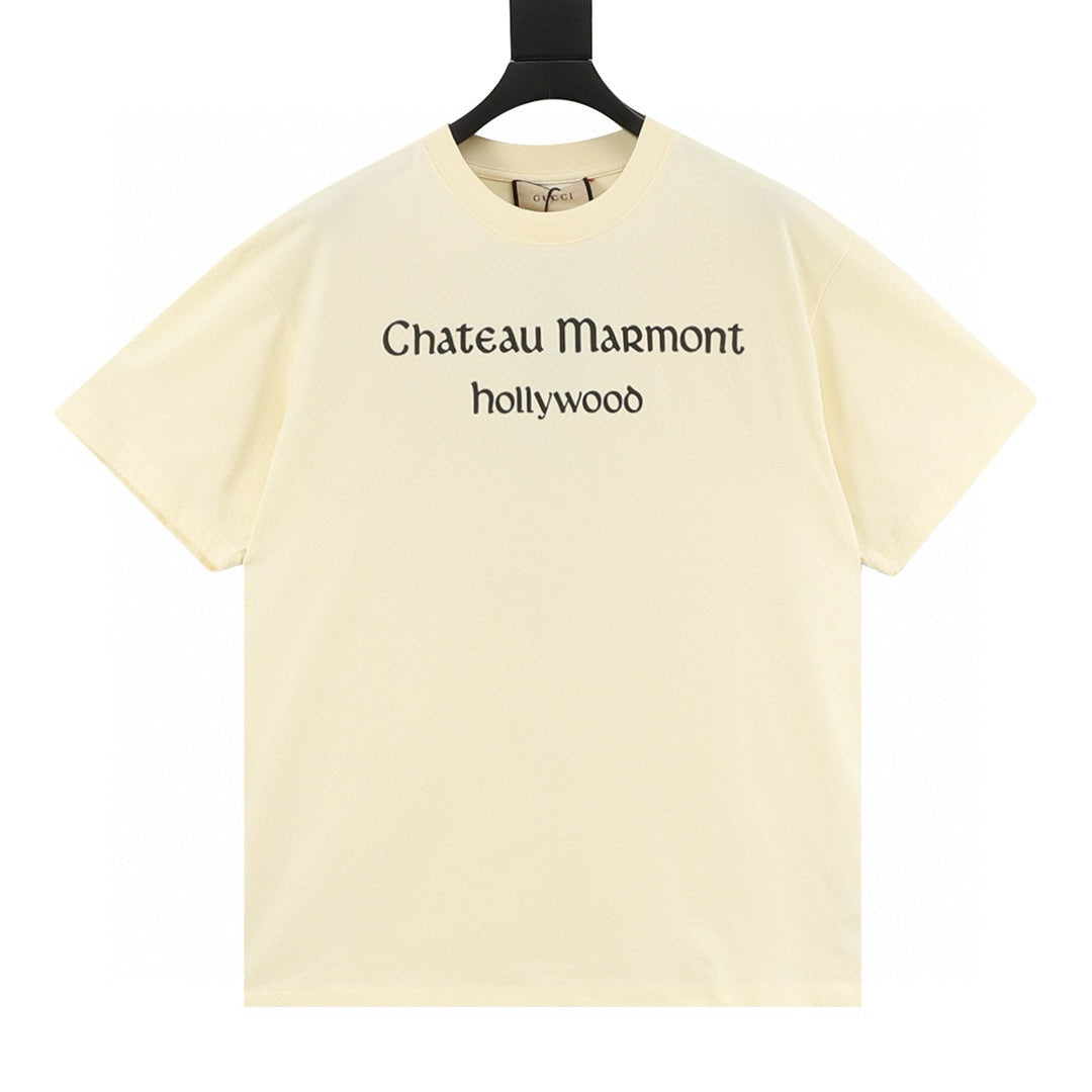 Gucci Floral Letter Print T-Shirt front view
