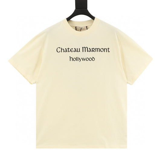 Gucci Floral Letter Print T-Shirt front view