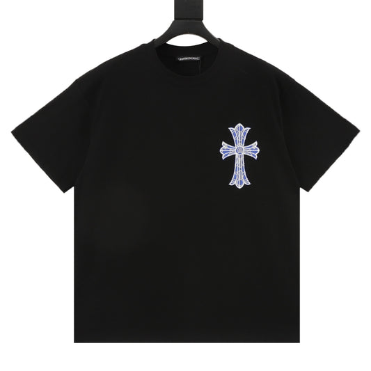 Chrome Hearts Blue Multi-Cross T-Shirt front view