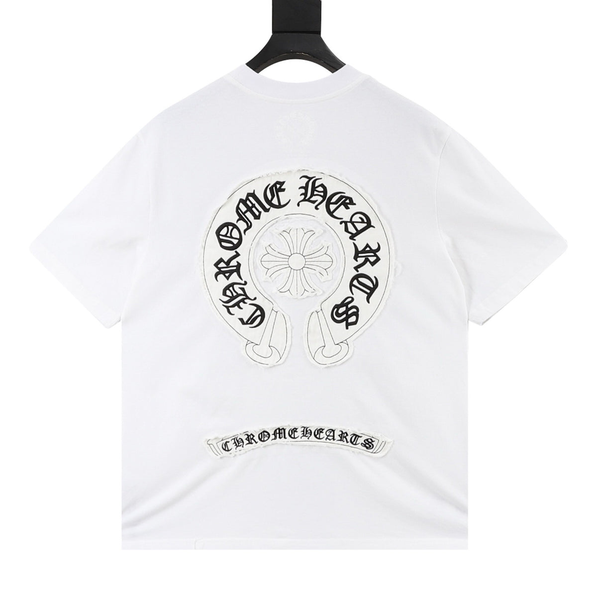 Chrome Hearts Gothic Script Cross Print T-Shirt front view