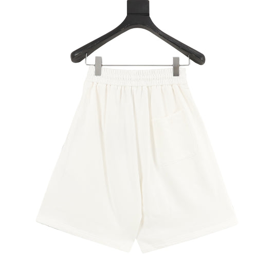 Louis Vuitton Laser-Cut Applique Logo Shorts front view