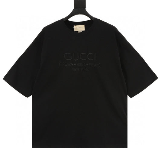 Gucci Classic Letter Logo Embroidered T-Shirt front view