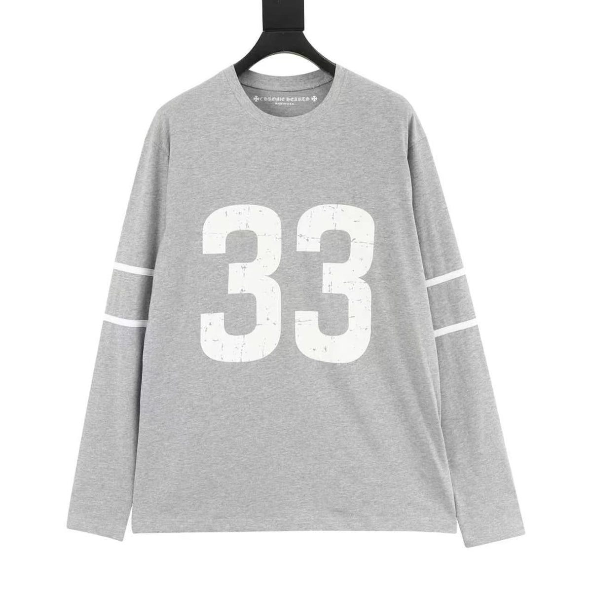 Chrome Hearts No. 33 Gothic Script Cross Print Long-Sleeve T-Shirt front view